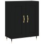 vidaXL Aparador alto madera contrachapada negro 69,5x34x180 cm vidaXL Aparador alto madera contrachapada negro 69,5x34x180 cm