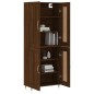 vidaXL Aparador alto madera contrachapada marrón roble 69,5x34x180 cm