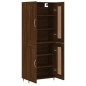 vidaXL Aparador alto madera contrachapada marrón roble 69,5x34x180 cm