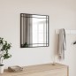vidaXL Espejo de pared cuadrado de hierro negro 50x50 cm vidaXL Espejo de pared cuadrado de hierro negro 50x50 cm