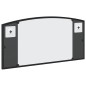 vidaXL Espejo de pared arco de hierro negro 60x30 cm vidaXL Espejo de pared arco de hierro negro 60x30 cm