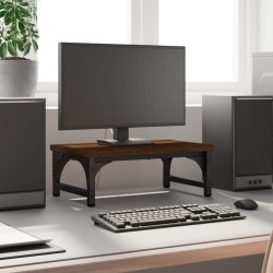 vidaXL Soporte de pantalla madera ingeniería marrón roble 37x23x14 cm