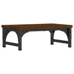 vidaXL Soporte de pantalla madera ingeniería marrón roble 37x23x14 cm