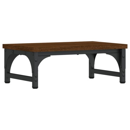 vidaXL Soporte de pantalla madera ingeniería marrón roble 37x23x14 cm