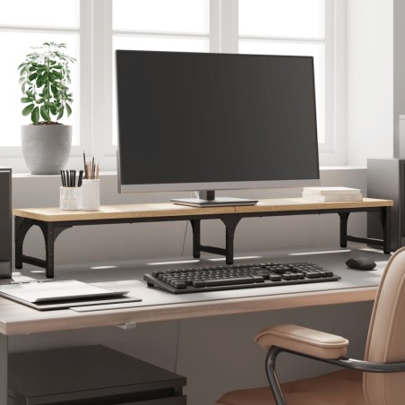 vidaXL Soporte pantalla madera ingeniería roble Sonoma 105x23x15,5 cm