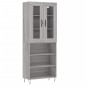 vidaXL Aparador alto madera contrachapada gris sonoma 69,5x34x180 cm vidaXL Aparador alto madera contrachapada gris sonoma 69,5x34x180 cm