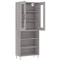 vidaXL Aparador alto madera contrachapada gris sonoma 69,5x34x180 cm vidaXL Aparador alto madera contrachapada gris sonoma 69,5x34x180 cm