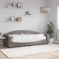 vidaXL Sofá cama con colchón tela gris taupe 80x200 cm vidaXL Sofá cama con colchón tela gris taupe 80x200 cm