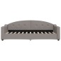 vidaXL Sofá cama con colchón tela gris taupe 80x200 cm vidaXL Sofá cama con colchón tela gris taupe 80x200 cm
