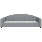 vidaXL Sofá cama con colchón tela gris claro 90x200 cm