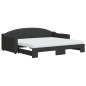 vidaXL Sofá cama nido con colchón tela negro 90x200 cm vidaXL Sofá cama nido con colchón tela negro 90x200 cm
