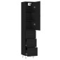 vidaXL Aparador de madera contrachapada negro 34,5x34x180 cm vidaXL Aparador de madera contrachapada negro 34,5x34x180 cm