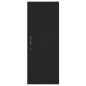 vidaXL Aparador de madera contrachapada negro 34,5x34x180 cm vidaXL Aparador de madera contrachapada negro 34,5x34x180 cm