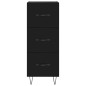 vidaXL Aparador de madera contrachapada negro 34,5x34x180 cm vidaXL Aparador de madera contrachapada negro 34,5x34x180 cm