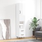 vidaXL Aparador alto madera contrachapada blanco brillo 34,5x34x180 cm vidaXL Aparador alto madera contrachapada blanco brillo 34,5x34x180 cm