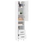 vidaXL Aparador alto madera contrachapada blanco brillo 34,5x34x180 cm vidaXL Aparador alto madera contrachapada blanco brillo 34,5x34x180 cm