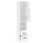 vidaXL Aparador alto madera contrachapada blanco brillo 34,5x34x180 cm vidaXL Aparador alto madera contrachapada blanco brillo 34,5x34x180 cm