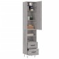 vidaXL Aparador alto madera contrachapada gris Sonoma 34,5x34x180 cm vidaXL Aparador alto madera contrachapada gris Sonoma 34,5x34x180 cm