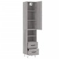 vidaXL Aparador alto madera contrachapada gris Sonoma 34,5x34x180 cm vidaXL Aparador alto madera contrachapada gris Sonoma 34,5x34x180 cm