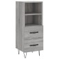 vidaXL Aparador alto madera contrachapada gris Sonoma 34,5x34x180 cm vidaXL Aparador alto madera contrachapada gris Sonoma 34,5x34x180 cm