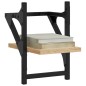 vidaXL Estantes de pared con barras 2 uds roble Sonoma 20x25x30 cm vidaXL Estantes de pared con barras 2 uds roble Sonoma 20x25x30 cm