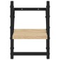 vidaXL Estantes de pared con barras 2 uds roble Sonoma 20x25x30 cm vidaXL Estantes de pared con barras 2 uds roble Sonoma 20x25x30 cm