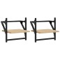 vidaXL Estantes de pared con barras 2 uds roble Sonoma 30x25x30 cm vidaXL Estantes de pared con barras 2 uds roble Sonoma 30x25x30 cm