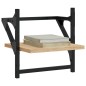 vidaXL Estantes de pared con barras 2 uds roble Sonoma 30x25x30 cm vidaXL Estantes de pared con barras 2 uds roble Sonoma 30x25x30 cm