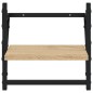 vidaXL Estantes de pared con barras 2 uds roble Sonoma 30x25x30 cm vidaXL Estantes de pared con barras 2 uds roble Sonoma 30x25x30 cm