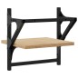 vidaXL Estantes de pared con barras 2 uds roble Sonoma 30x25x30 cm vidaXL Estantes de pared con barras 2 uds roble Sonoma 30x25x30 cm