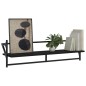 vidaXL Estantes de pared con barras 2 unidades negro 100x25x30 cm vidaXL Estantes de pared con barras 2 unidades negro 100x25x30 cm