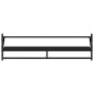 vidaXL Estantes de pared con barras 2 unidades negro 100x25x30 cm vidaXL Estantes de pared con barras 2 unidades negro 100x25x30 cm