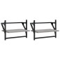vidaXL Estantes de pared con barras 2 uds gris Sonoma 40x25x30 cm vidaXL Estantes de pared con barras 2 uds gris Sonoma 40x25x30 cm