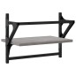 vidaXL Estantes de pared con barras 2 uds gris Sonoma 40x25x30 cm vidaXL Estantes de pared con barras 2 uds gris Sonoma 40x25x30 cm
