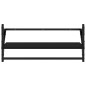 vidaXL Estantes de pared con barras 2 unidades negro 65x25x30 cm vidaXL Estantes de pared con barras 2 unidades negro 65x25x30 cm