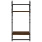vidaXL Estantes pared 2 niveles barras 2 uds roble marrón 30x25x65 cm vidaXL Estantes pared 2 niveles barras 2 uds roble marrón 30x25x65 cm
