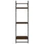 vidaXL Estantes pared 3 niveles barras 2 uds roble marrón 30x25x100 cm