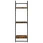 vidaXL Estantes pared 3 niveles barras 2 uds roble ahumado 30x25x100cm vidaXL Estantes pared 3 niveles barras 2 uds roble ahumado 30x25x100cm