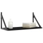 vidaXL Estantes de pared 2 uds madera ingeniería negro 60x25x25,5 cm vidaXL Estantes de pared 2 uds madera ingeniería negro 60x25x25,5 cm