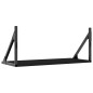 vidaXL Estantes de pared 2 uds madera ingeniería negro 60x25x25,5 cm vidaXL Estantes de pared 2 uds madera ingeniería negro 60x25x25,5 cm
