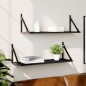 vidaXL Estantes de pared 2 uds madera ingeniería negro 80x25x25,5 cm vidaXL Estantes de pared 2 uds madera ingeniería negro 80x25x25,5 cm