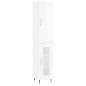 vidaXL Aparador alto madera contrachapada blanco brillo 34,5x34x180 cm vidaXL Aparador alto madera contrachapada blanco brillo 34,5x34x180 cm