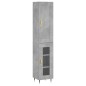 vidaXL Aparador de madera contrachapada gris hormigón 34,5x34x180 cm vidaXL Aparador de madera contrachapada gris hormigón 34,5x34x180 cm