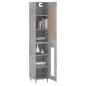 vidaXL Aparador de madera contrachapada gris hormigón 34,5x34x180 cm vidaXL Aparador de madera contrachapada gris hormigón 34,5x34x180 cm