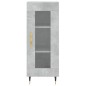 vidaXL Aparador de madera contrachapada gris hormigón 34,5x34x180 cm vidaXL Aparador de madera contrachapada gris hormigón 34,5x34x180 cm