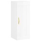 vidaXL Aparador alto madera contrachapada blanco brillo 34,5x34x180 cm