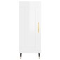 vidaXL Aparador alto madera contrachapada blanco brillo 34,5x34x180 cm