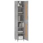 vidaXL Aparador de madera contrachapada gris hormigón 34,5x34x180 cm vidaXL Aparador de madera contrachapada gris hormigón 34,5x34x180 cm