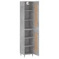 vidaXL Aparador de madera contrachapada gris hormigón 34,5x34x180 cm vidaXL Aparador de madera contrachapada gris hormigón 34,5x34x180 cm