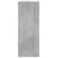 vidaXL Aparador de madera contrachapada gris hormigón 34,5x34x180 cm vidaXL Aparador de madera contrachapada gris hormigón 34,5x34x180 cm